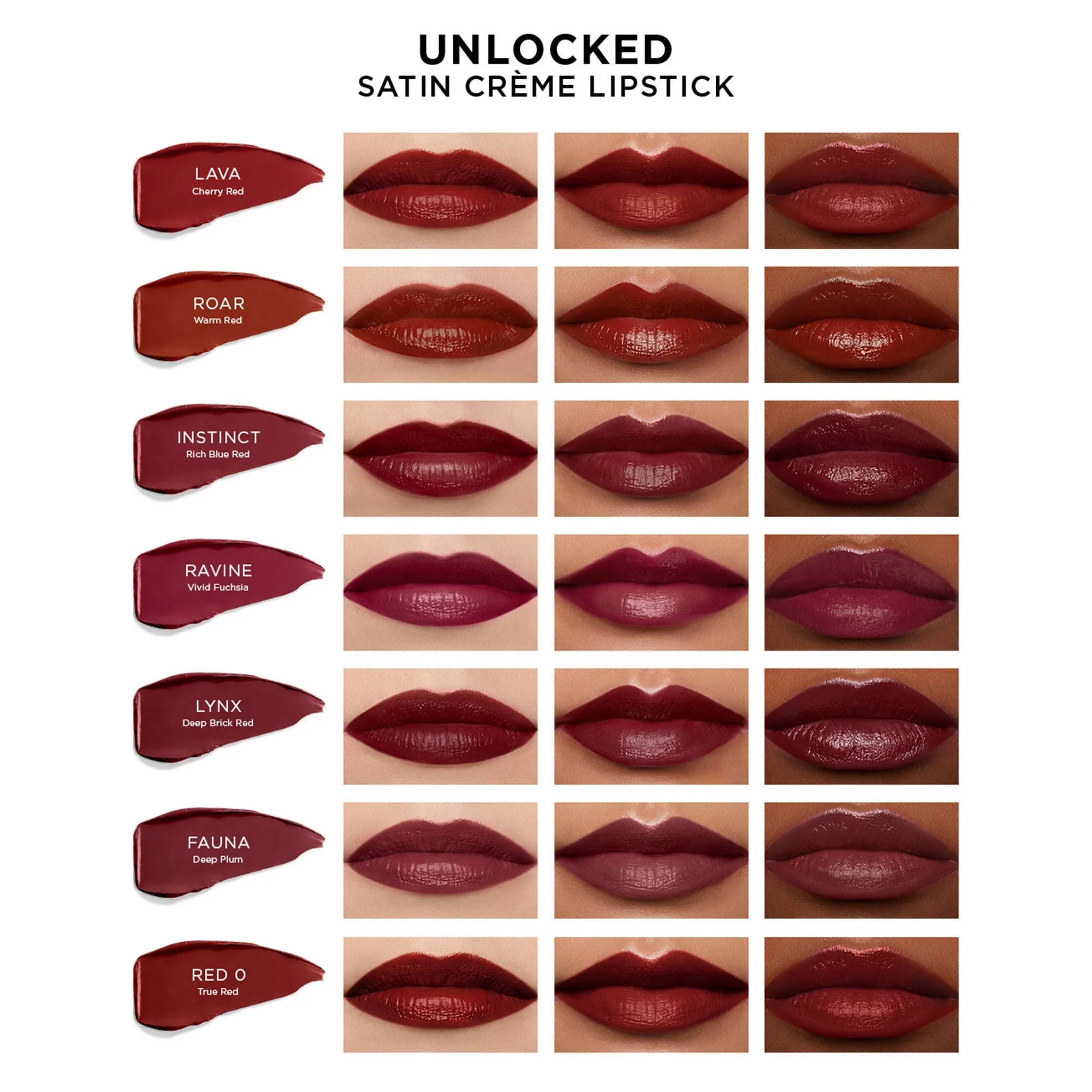 Unlocked Satin Crème Lipstick Red 0 - Image 7